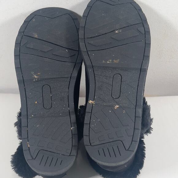 Makalu Women's Faux Fur Suede Ankle Black Boots Size 8.5 - Picture 5 of 12